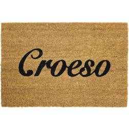 JVL Croeso Latex Backed Coir Mat Brown