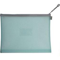 Snokpake EVA Mesh High Capacity Zippa Bag Foolscap Pastel Blue Pack of