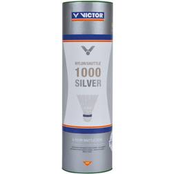 Victor Badminton Nylon Shuttlecock 1000 Silver 6PC Tube