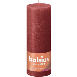 Bolsius Delicate Red Rustic Shine Pillar Candle