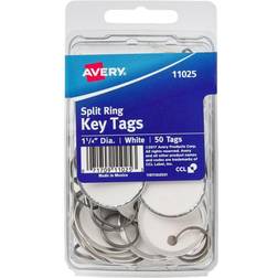 Avery Avery White Metal Rim Key Tags 1.25" 50/Pkg