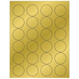 Tape Logic Box Partners LL216GD 1.63 Gold Foil Circle Labels