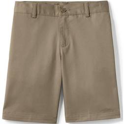 Lands' End Boy's Plain Front Blend Chino Shorts - Khaki