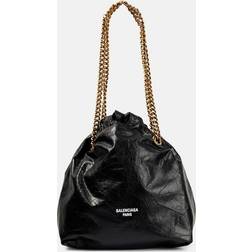 Balenciaga Crush Small Tote Bag Black/Gold