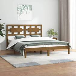 vidaXL Bed Frame Honey Brown