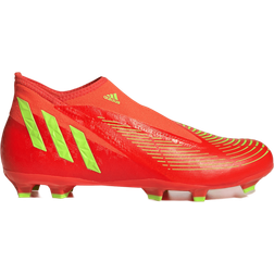 Adidas Predator Edge.3 Laceless Firm Ground - Solar Red/Team Solar Green/Core Black