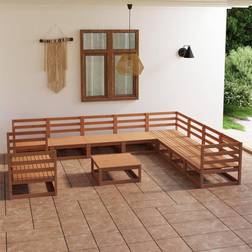 vidaXL Solid Pinewood Garden Outdoor Lounge Set