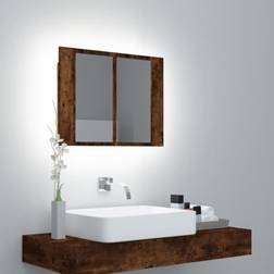 vidaXL LED Mirror Cabinet Smoked