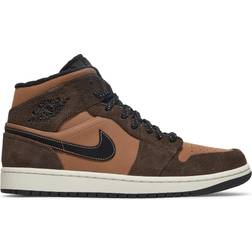 Nike Air Jordan 1 Mid SE M - Dark Chocolate/Archaeo Brown/Black/Crimson Bliss