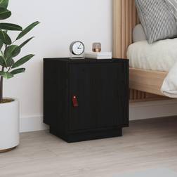 vidaXL Cabinet Black Bedside Table