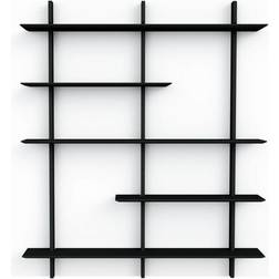 Tenzo Bridge Black Wall Shelf 162cm