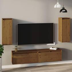 vidaXL 2 Pine Wall Cabinet