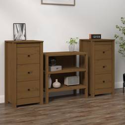 vidaXL 2 Honey Pine Sideboard