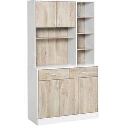 Homcom Kitchen Cupboard Bookcase Sideboard Storage Cabinet