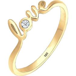 Ring Love-Schriftzug Diamant 0.03 Ct. 585 Gold Elli DIAMONDS Gold