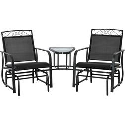 OutSunny 84A-084BG Bistro Set, 1 Table incl. 2 Chairs