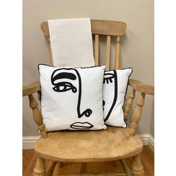 Geko Set of 2 Face Print Cushion Cover