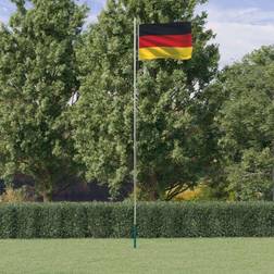 vidaXL Flagge Deutschlands Mast 6,23