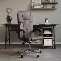 vidaXL Grey Reclining Office Chair