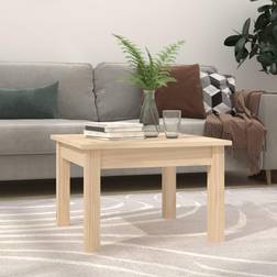 vidaXL Brown, 45 H Solid Wood Pine Coffee Table 45x45cm