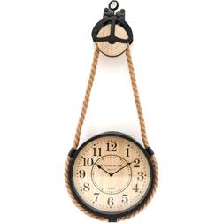 Geko Industrial Hanging Rope Round Wall Clock