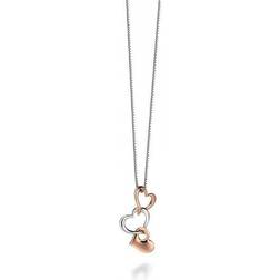 Fiorelli Rose Gold & Silver Multi Heart Pendant P4121