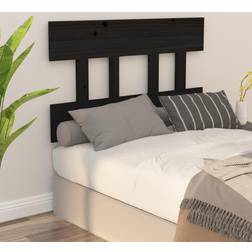 vidaXL black, 103.5 Solid Pine Bed Headboard