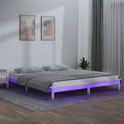 vidaXL white, 160 Solid Bed Frame