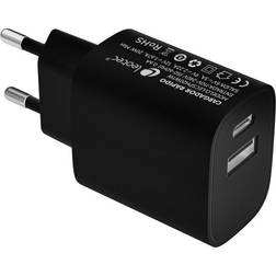 Leotec Lecsph20w2k Usb-c And Usb-c Wall Charger 20w Silber