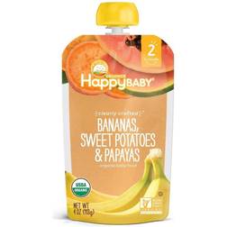 Happy Baby Organic Clearly Crafted Bananas Sweet Potatoes & Papayas Food Stage 2 Pouch 4 oz