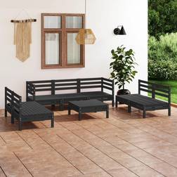 vidaXL Solid Pinewood Garden Outdoor Lounge Set