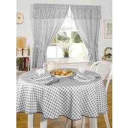 52x52 Charcoal Kitchen Gingham Tablecloth Green, Multicolour