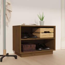 vidaXL Cabinet Honey Brown Pine Shoe Rack