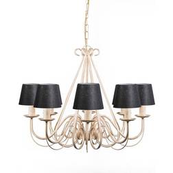 QAZQA Chandelier cream with Pendant Lamp