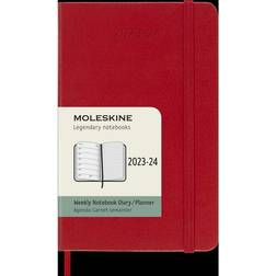 Moleskine 2023-2024 Weekly Planner, 18M, Scarlet Cover