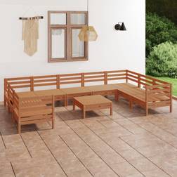 vidaXL Solid Pinewood Garden Outdoor Lounge Set