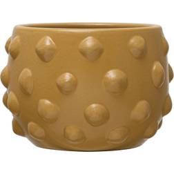 3R Studios 6.5" Matte Dijon Terra Planter with Raised Dots Honey