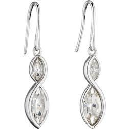 Fiorelli Twist Navette Clear Crystal Earrings E5802C