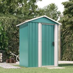 vidaXL Shed Green 126x97.5x177 Galvanised Steel (Building Area )