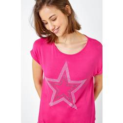 Roman Embellished Star Print T-Shirt