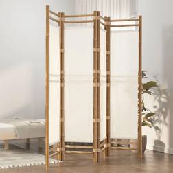 vidaXL Folding 4-Panel Bamboo Room Divider