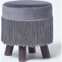 Homescapes Warwick Velvet Foot Stool