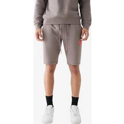 True Religion Logo Jersey Shorts Grey grey