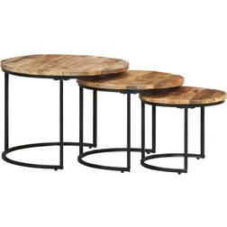 vidaXL 3 Rough Nesting Table