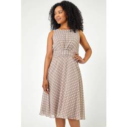 Roman Petite Polka Dot Buckle Dress