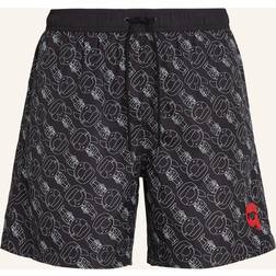 Karl Lagerfeld Ikonic 2.0 Print Swim Shorts, Black