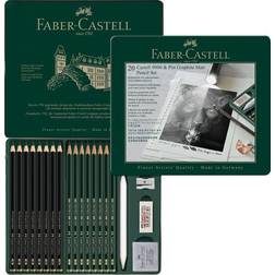 Faber-Castell Pitt Monochrome & Graphite Matte 9000 Pencil Set Tin of 20