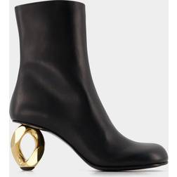 JW Anderson Chain Leather Bootie Black