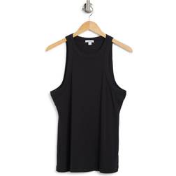 James Perse Cutaway Rib Tank Black