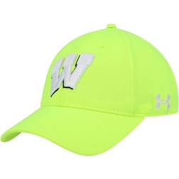 Under Armour Men's Neon Green Wisconsin Badgers Signal Caller Performance Adjustable Hat